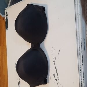 Ambrielle Strapless Bra Black Underwire Grippers Wide Hook Band Size42 DDD EUC